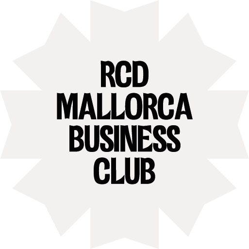 Logo oficial del RCD Mallorca Business Club en blanco
